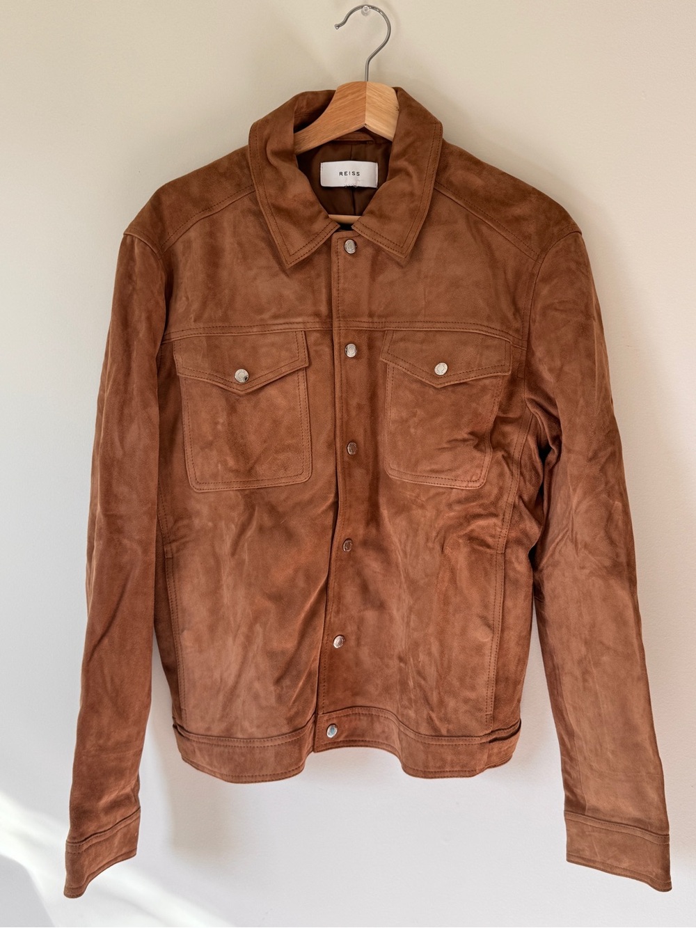 Reiss Brown Real Suede Field Jacket
